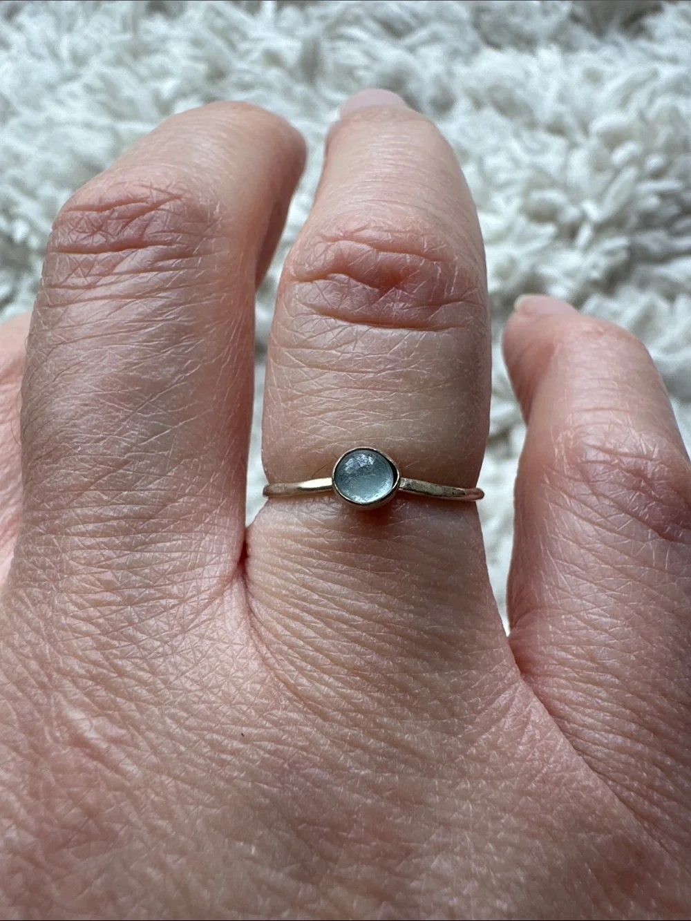 Sterling Silver Dainty Moonstone Ring